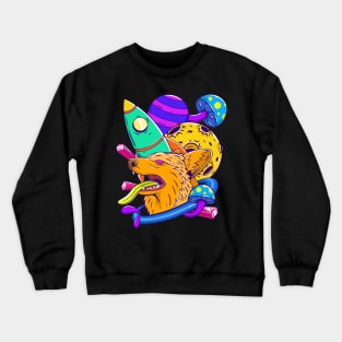 Psychedelic Trippy Pet - Space Dog Crewneck Sweatshirt